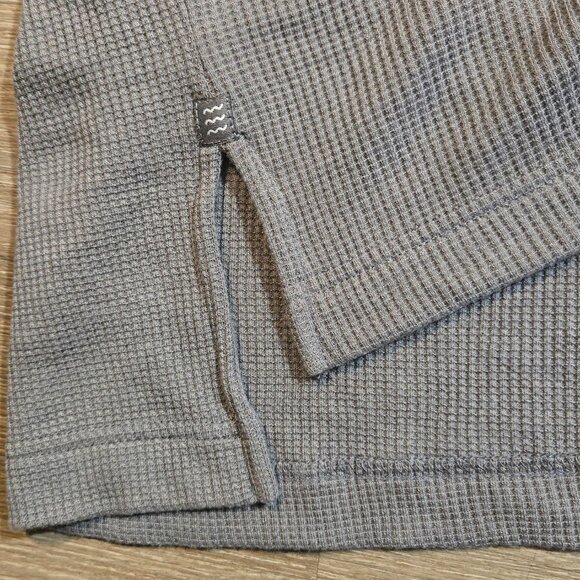 Free Fly Bamboo Waffle Hoodie Womens Size Medium V-Neck Gray Lightweight - Picture 4 of 6